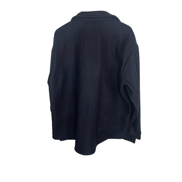 VTG Codet Canada Navy Blue Heavy Wool Button Shirt Jacket Camp Mackinaw XL H - Picture 7 of 8